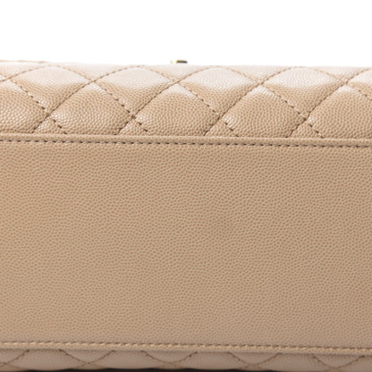 Chanel Caviar Quilted Medium Coco Handle Flap Light Beige 7 of 10