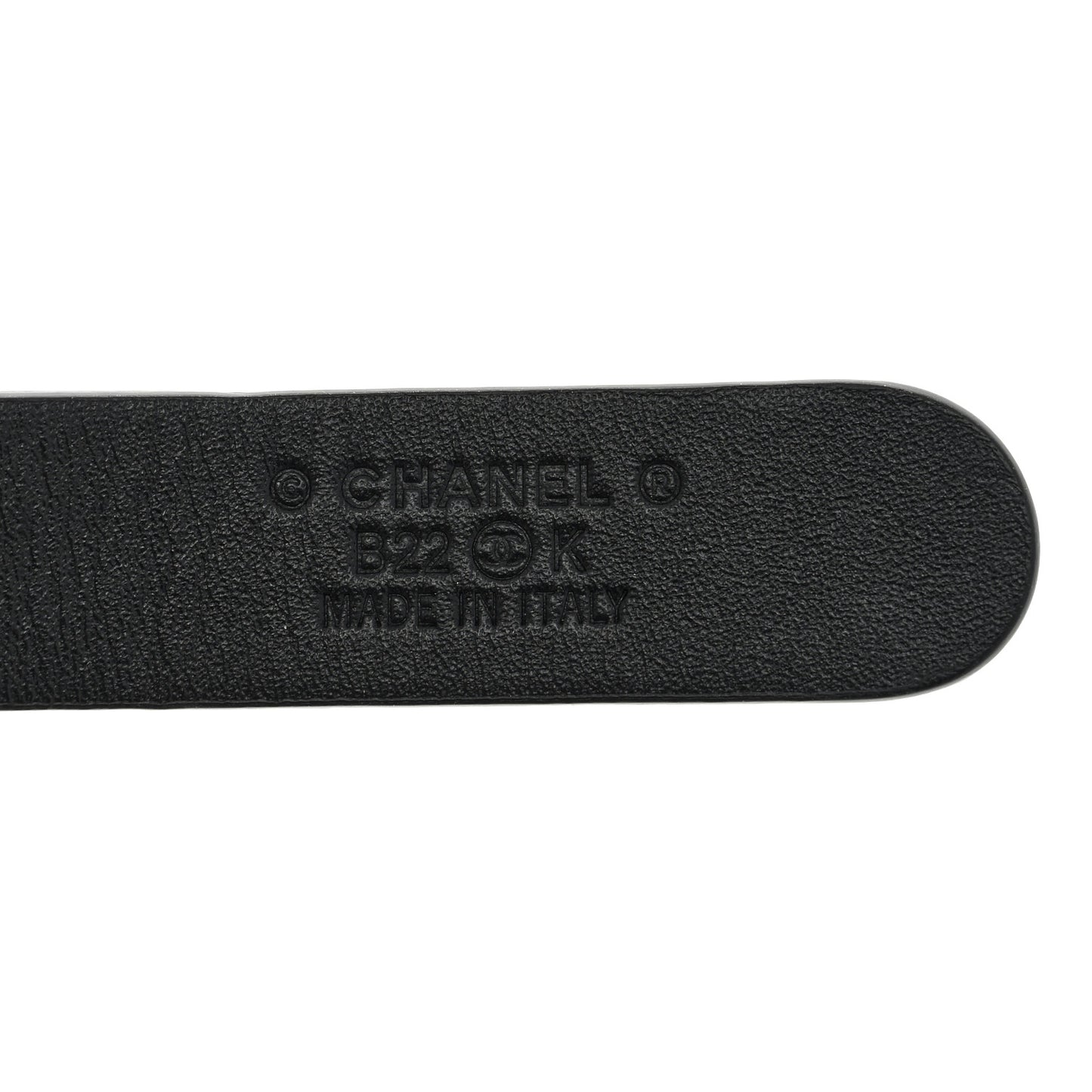 Lambskin Resin CC Heart Chain Belt 85 34 Black