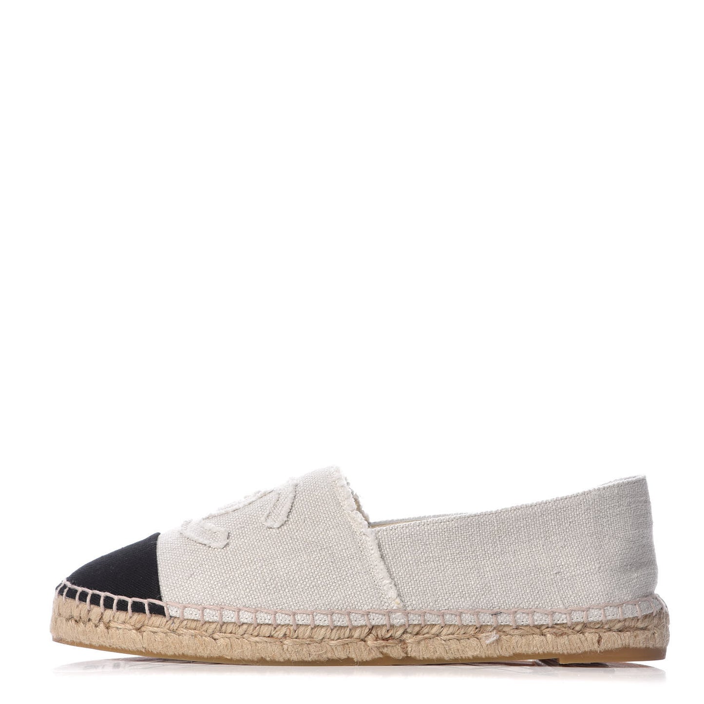 Linen CC Espadrilles 42 White Black