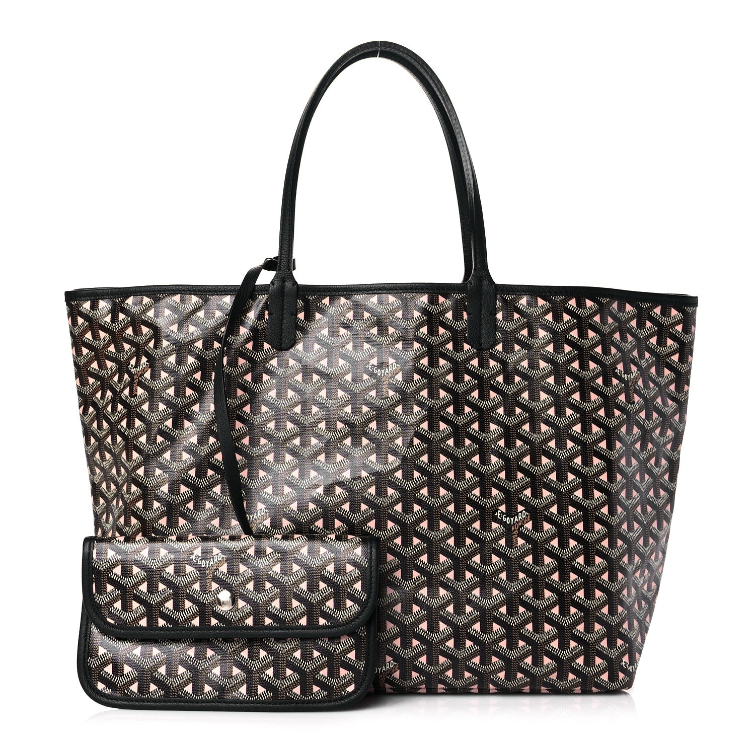Goyard Goyardine Saint Louis Claire Voie PM Black Pink 1 of 9
