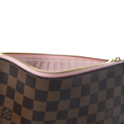 Louis Vuitton Damier Ebene Neverfull MM GM Pochette Rose Ballerine 9 of 9