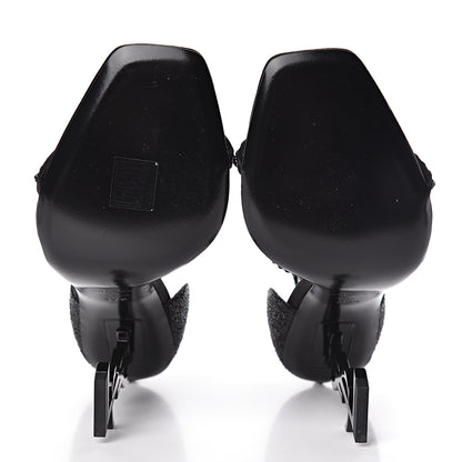 Saint Laurent Satin Crystal Opyum Sandals 39.5 Black 5 of 11