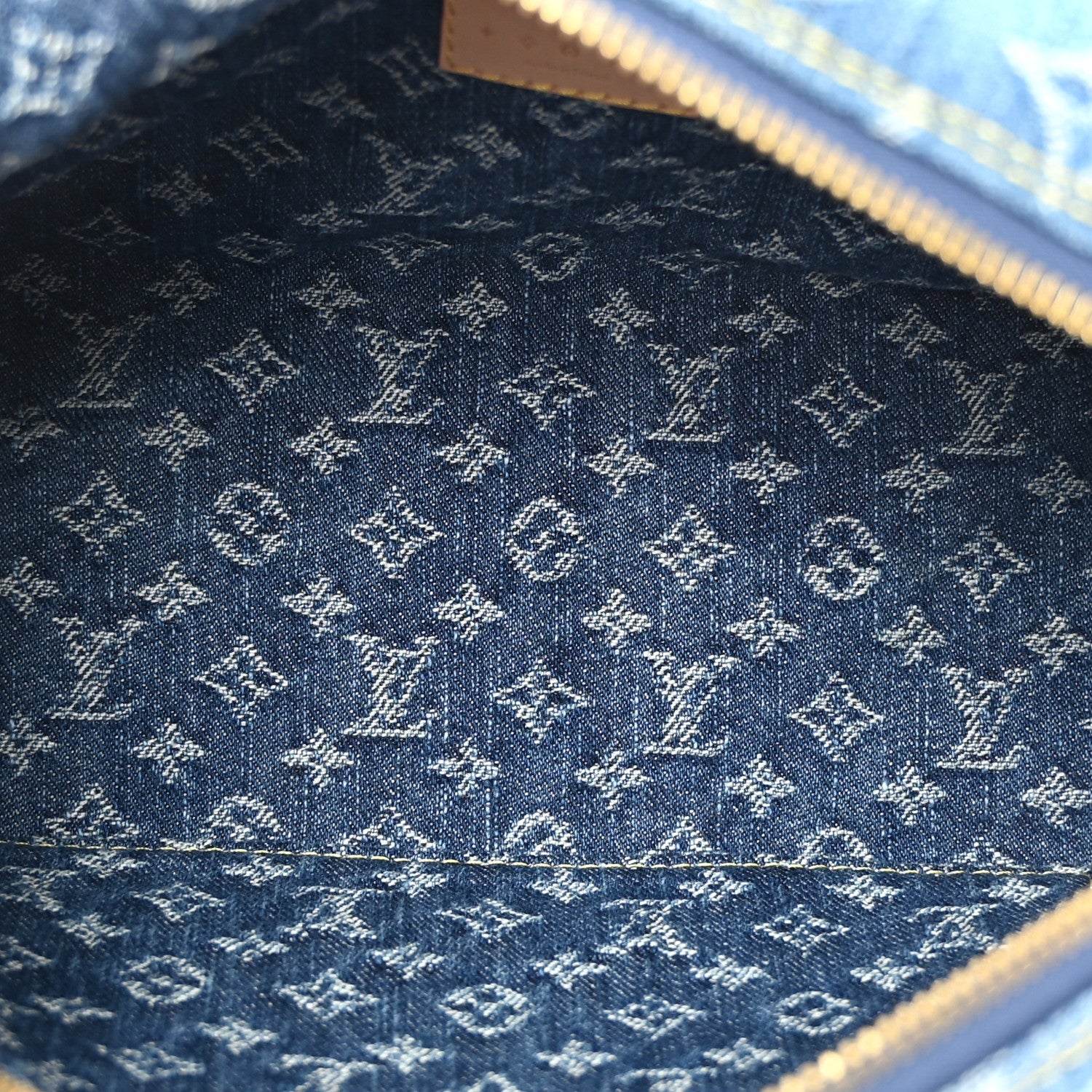 Louis Vuitton Monogram Denim Pochette Cosmetique GM Denim Blue 5 of 6