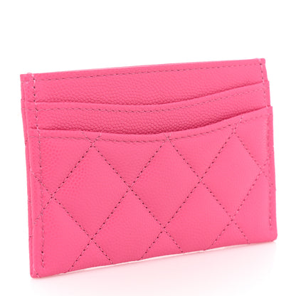 Chanel Caviar Quilted Card Holder Pink 3 of 10