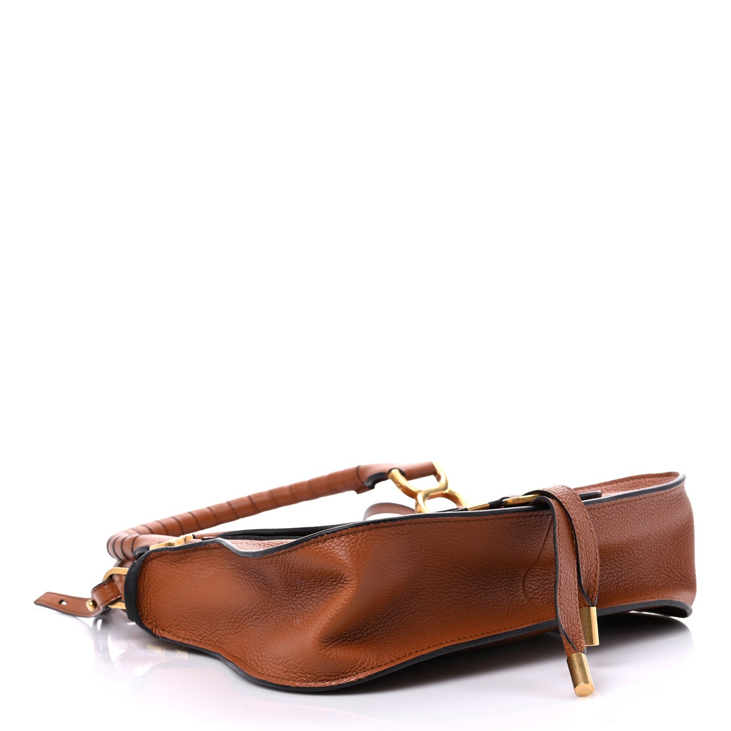 Calfskin Small Marcie Satchel Tan