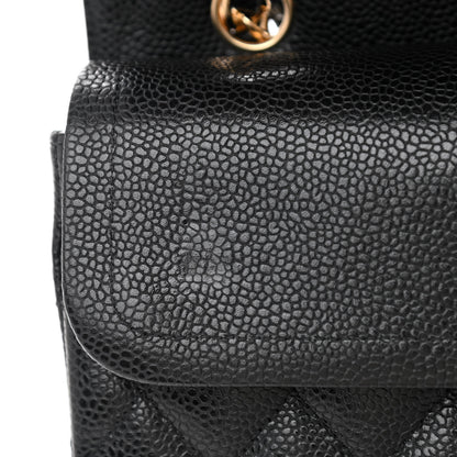 Chanel Caviar Quilted Medium Double Flap Black 12 of 14