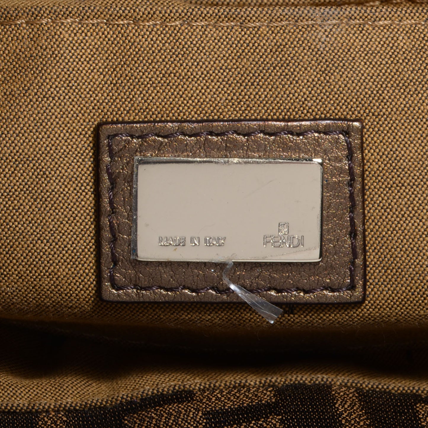 Zucca Laminated Vachetta Small Chef Shoulder Bag Tobacco Bronzo