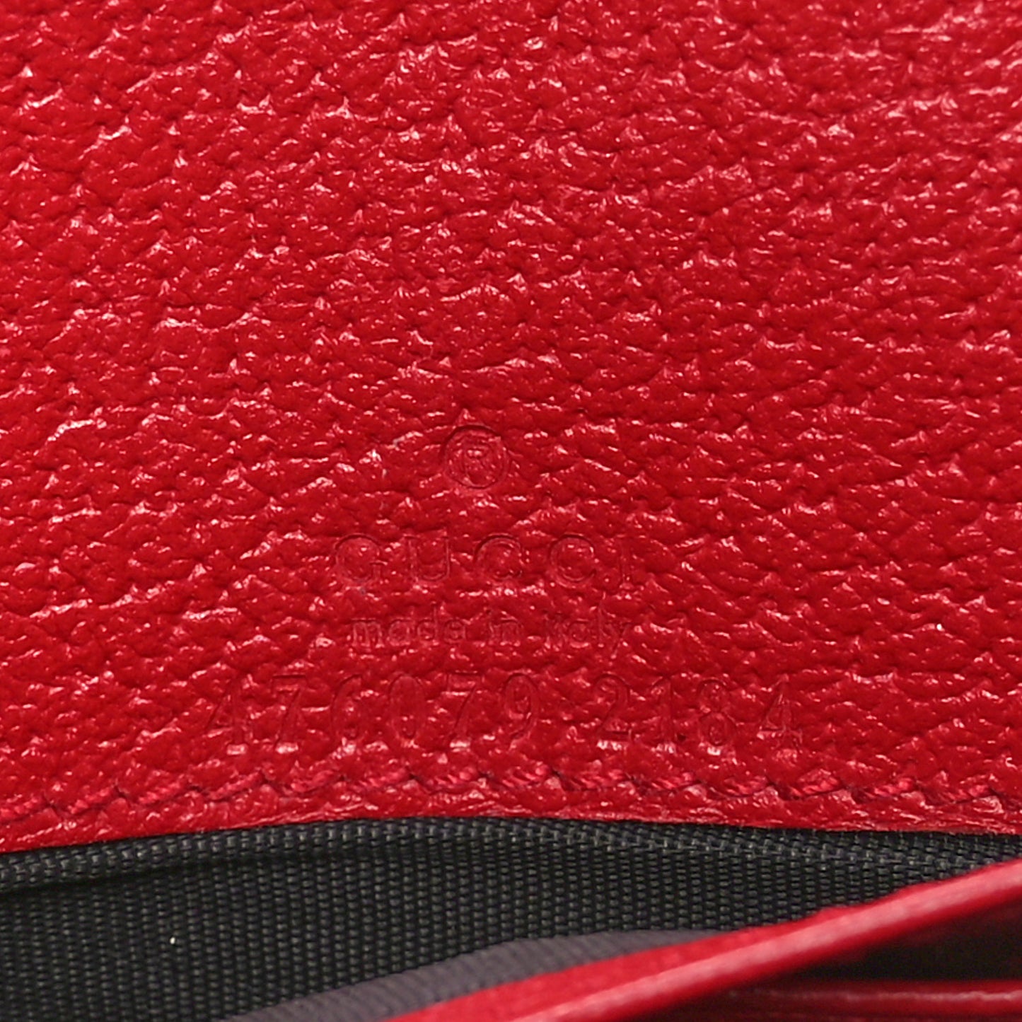 GG Supreme Monogram Web Queen Margaret Chain Wallet Red
