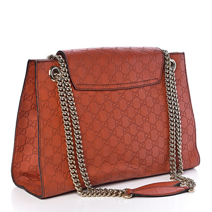Gucci Guccissima Large Emily Chain Shoulder Bag Sun Orange 3 of 10