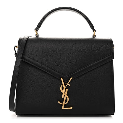 Saint Laurent Grain de Poudre Medium Classic Monogram Cassandra Top Handle Black 1 of 10