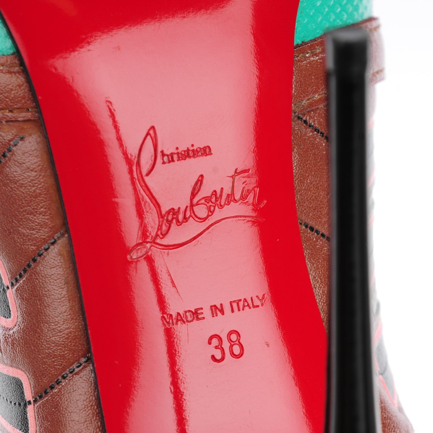 Christian Louboutin Kid Jazz Calfskin Boltina 120 Booties 38 Opaline Cuoio 6 of 7