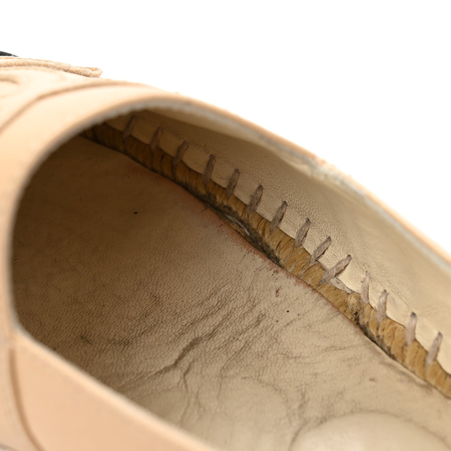 Lambskin CC Espadrilles 39 Beige Black