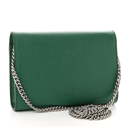 Gucci Calfskin Mini Dionysus Chain Wallet Emerald 3 of 11