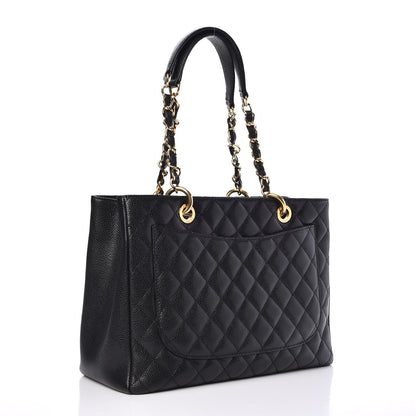Chanel Caviar Quilted Grand Shopping Tote GST Black 3 of 11
