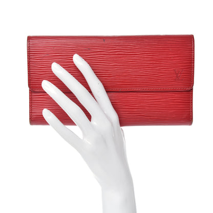 Louis Vuitton Epi Porte Tresor International Wallet Castillan Red 2 of 6