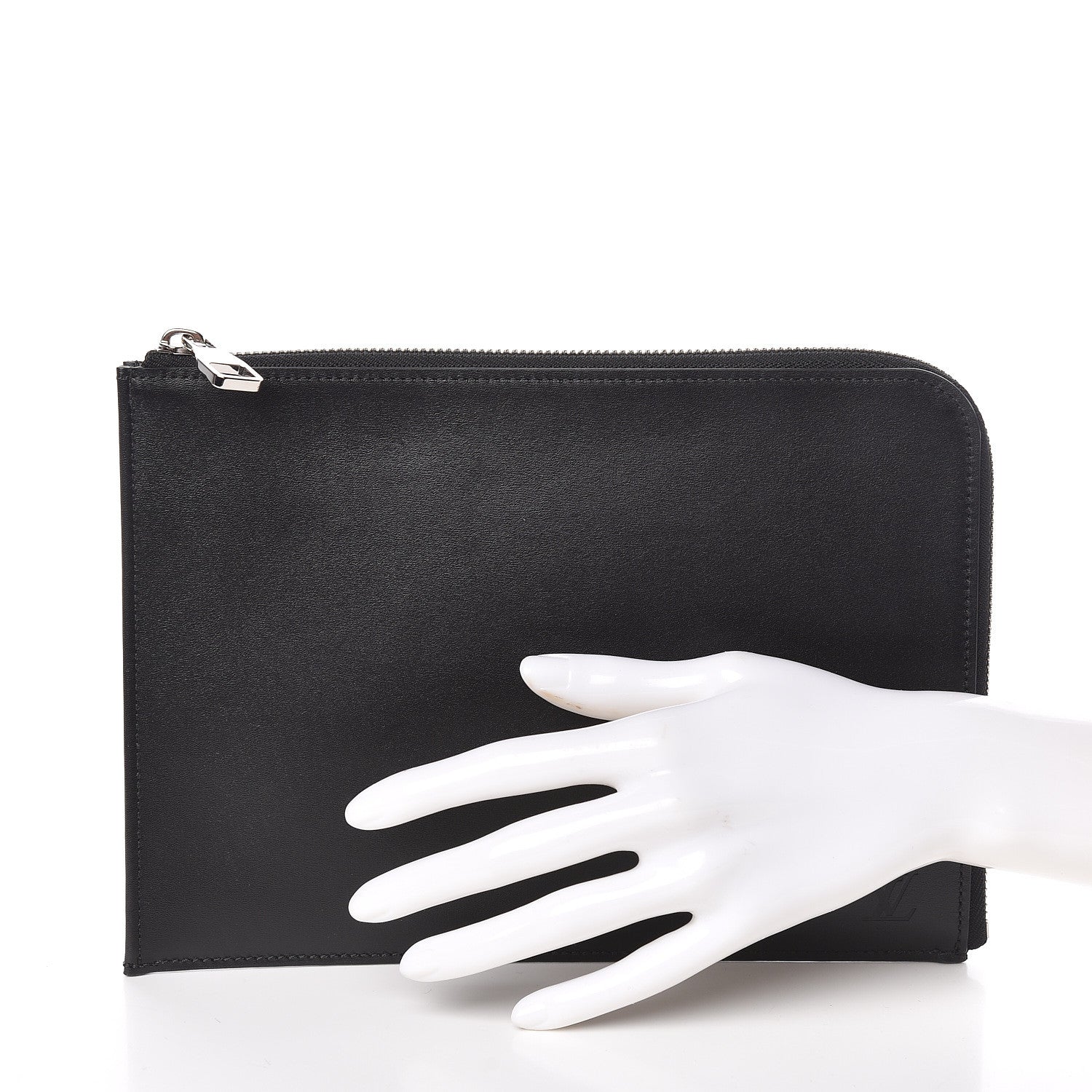 Louis Vuitton Calfskin Souple Pochette Jour PM Black 2 of 7