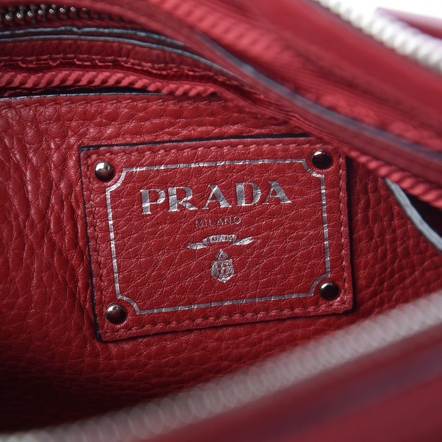 Vitello Phenix Top Handle Shopping Satchel Rosso