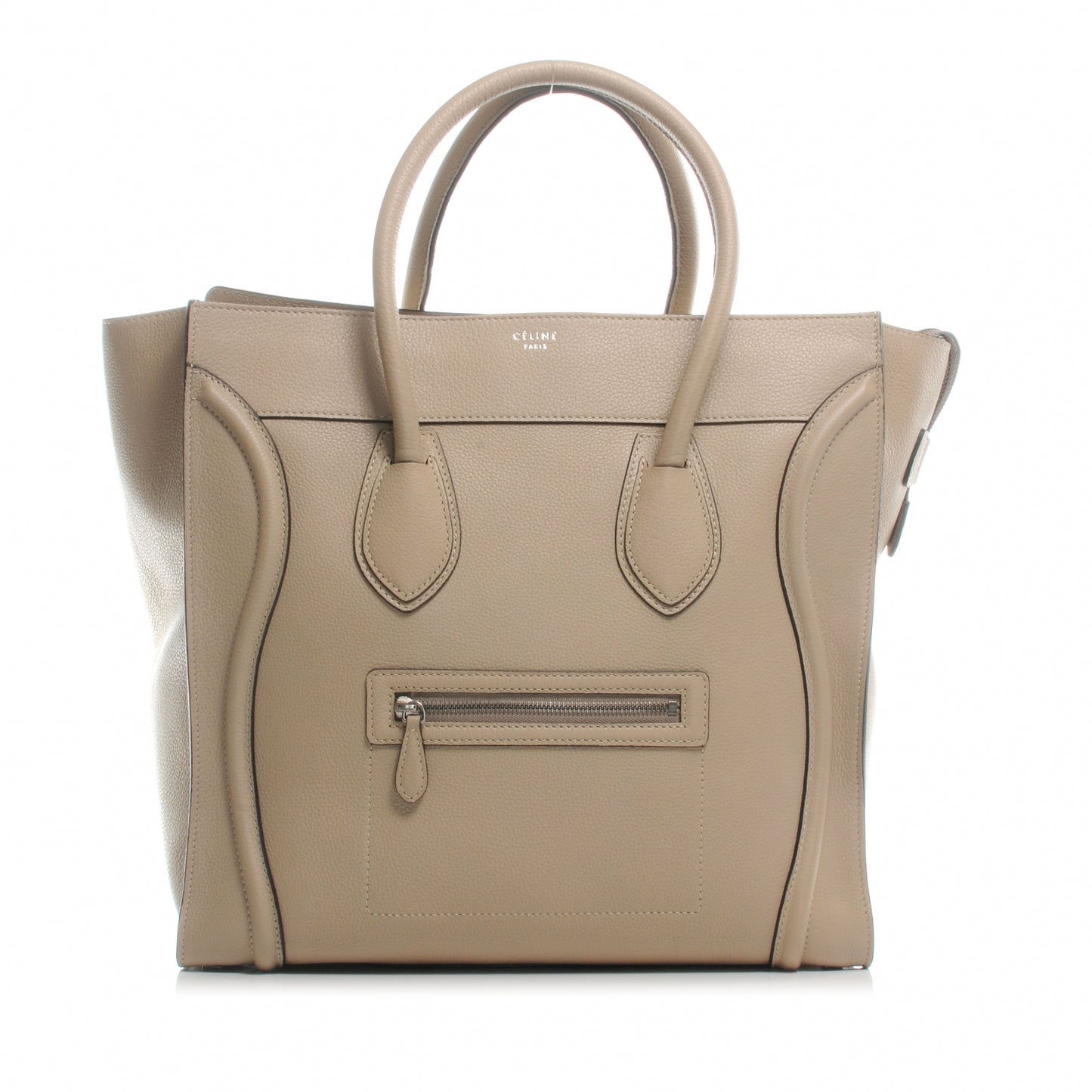 Drummed Leather Medium Luggage Dune