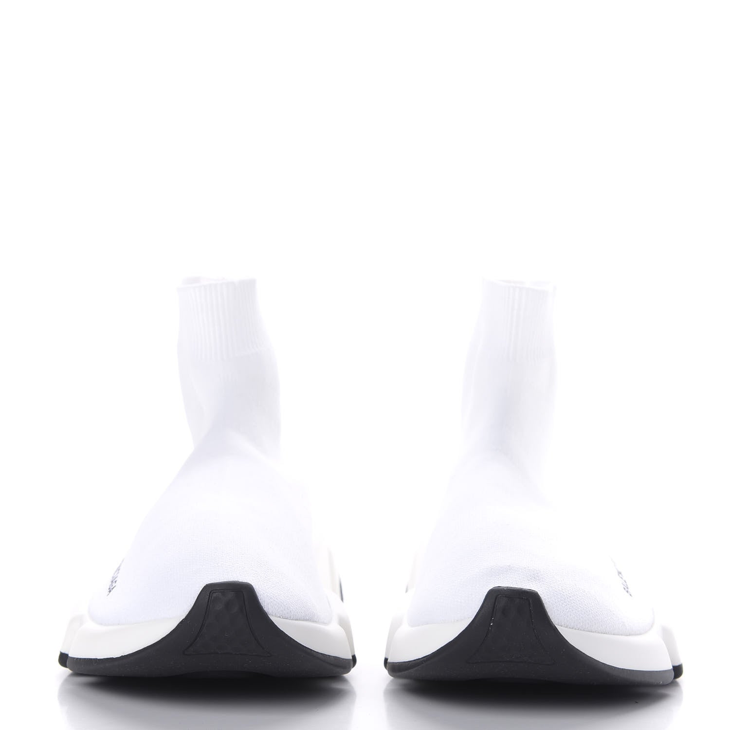 Balenciaga Neoprene Knit Womens Speed Sneakers 37 White Black 2 of 9