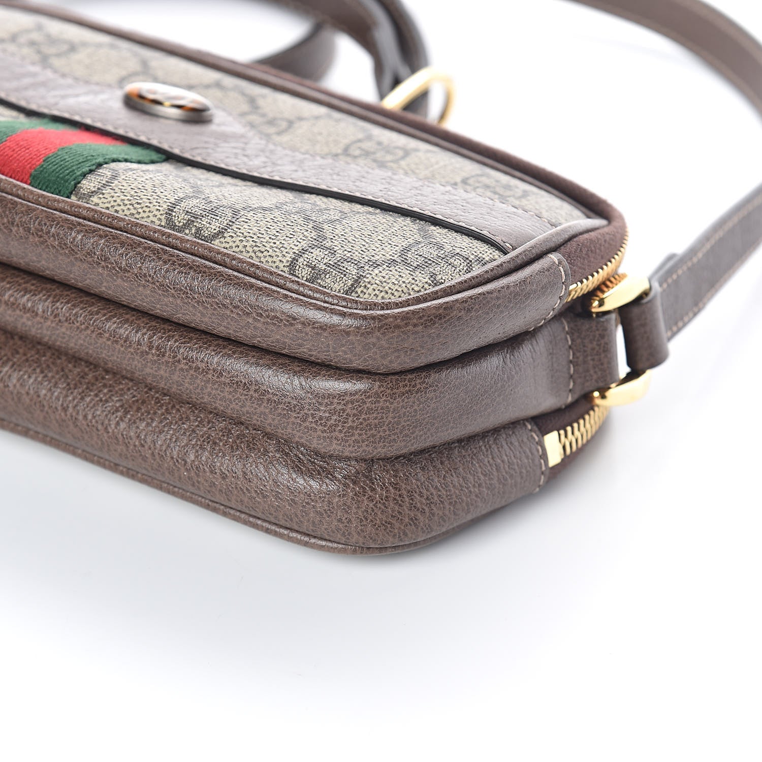 Gucci GG Supreme Monogram Web Mini Ophidia GG Bag Brown 11 of 12