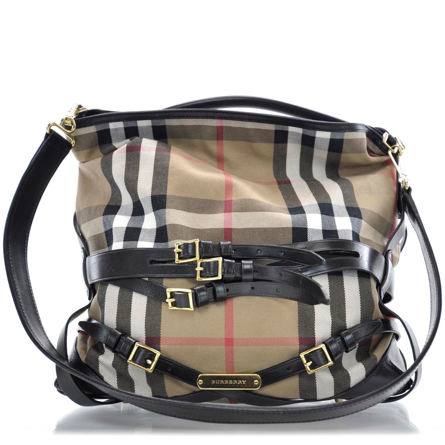 House Check Bridle Calfskin Medium Gosford Hobo