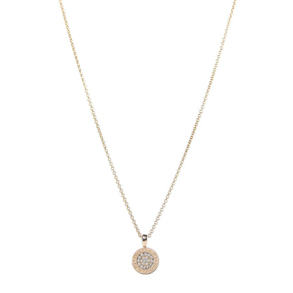 Bulgari 18K Yellow Gold Diamond BVLGARI BVLGARI Pave Pendant Necklace 1 of 10