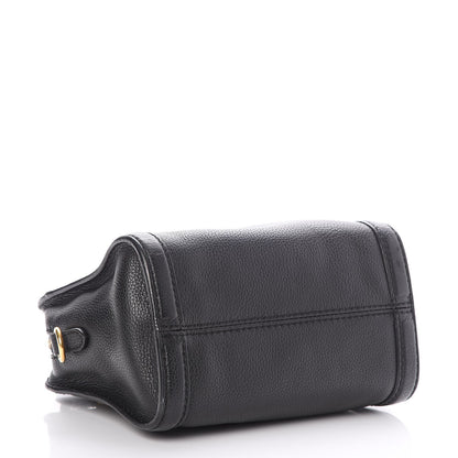 Alexander McQueen Pebbled Calfskin Mini Padlock Tote Black 4 of 7