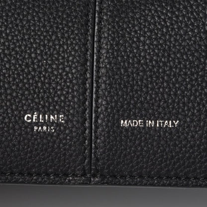 Celine Baby Grained Calfskin Medium Tri-Fold Bag Black 5 of 11
