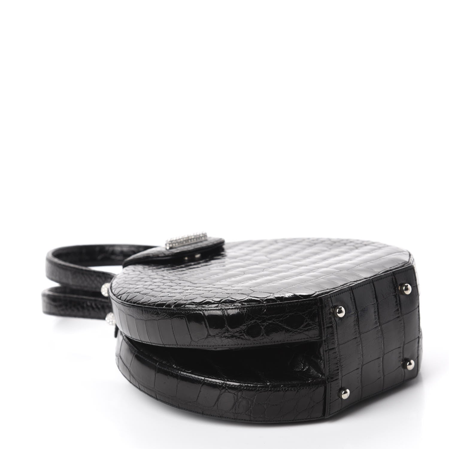 Judith Leiber Crocodile Crystal Evening Bag Black 5 of 10