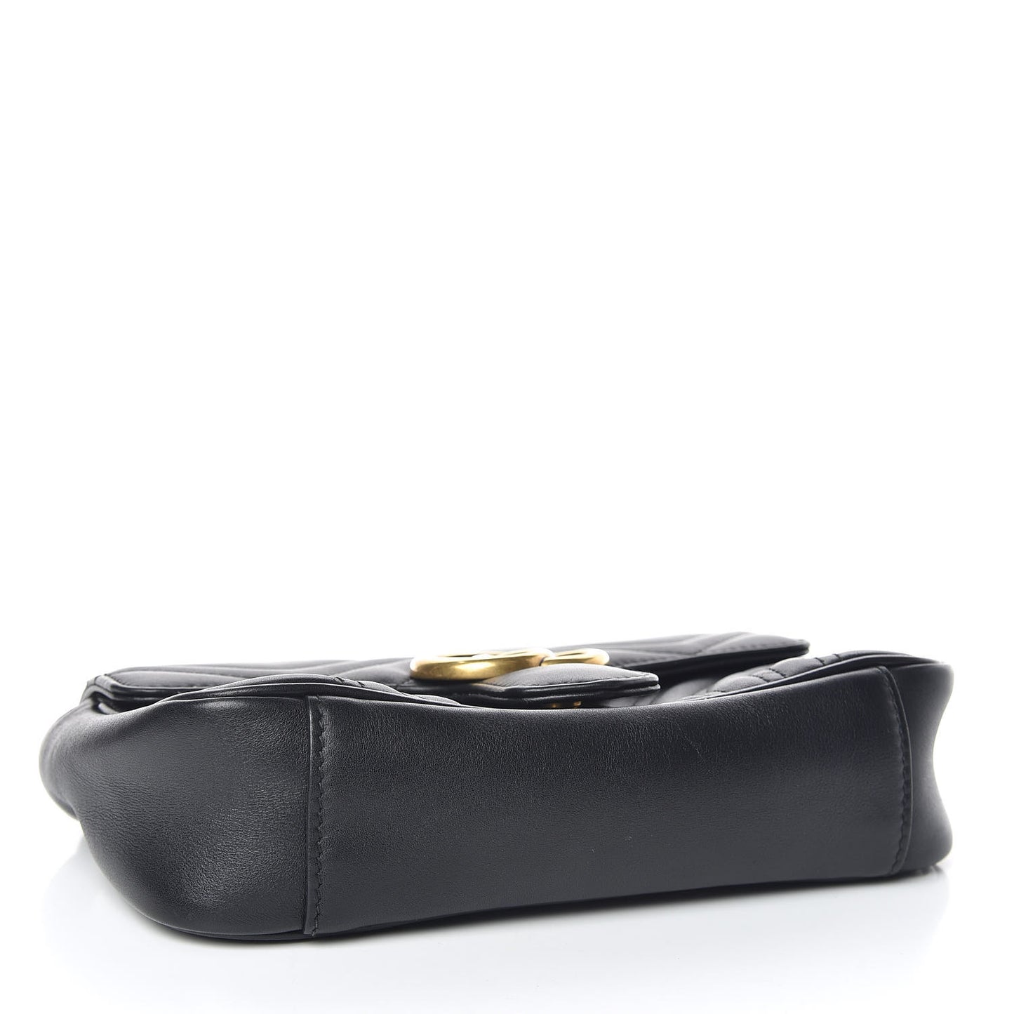 Calfskin Matelasse Mini GG Marmont Shoulder Bag Black