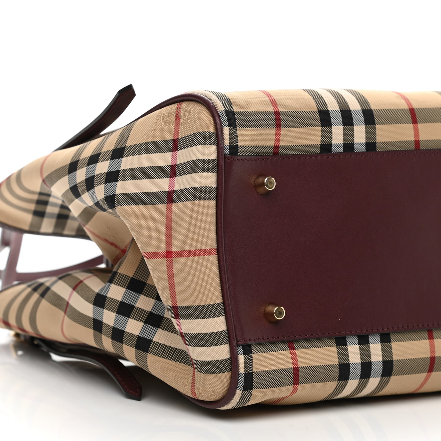 House Check Small Canterbury Tote Military Burgundy