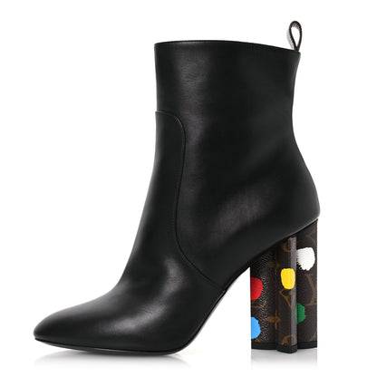 Louis Vuitton LV X YK Calfskin Monogram Silhouette Ankle Boots 38 Black 1 of 16