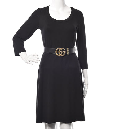 Gucci Moon Calfskin Torchon Double G 40mm Belt 85 34 Black 2 of 7
