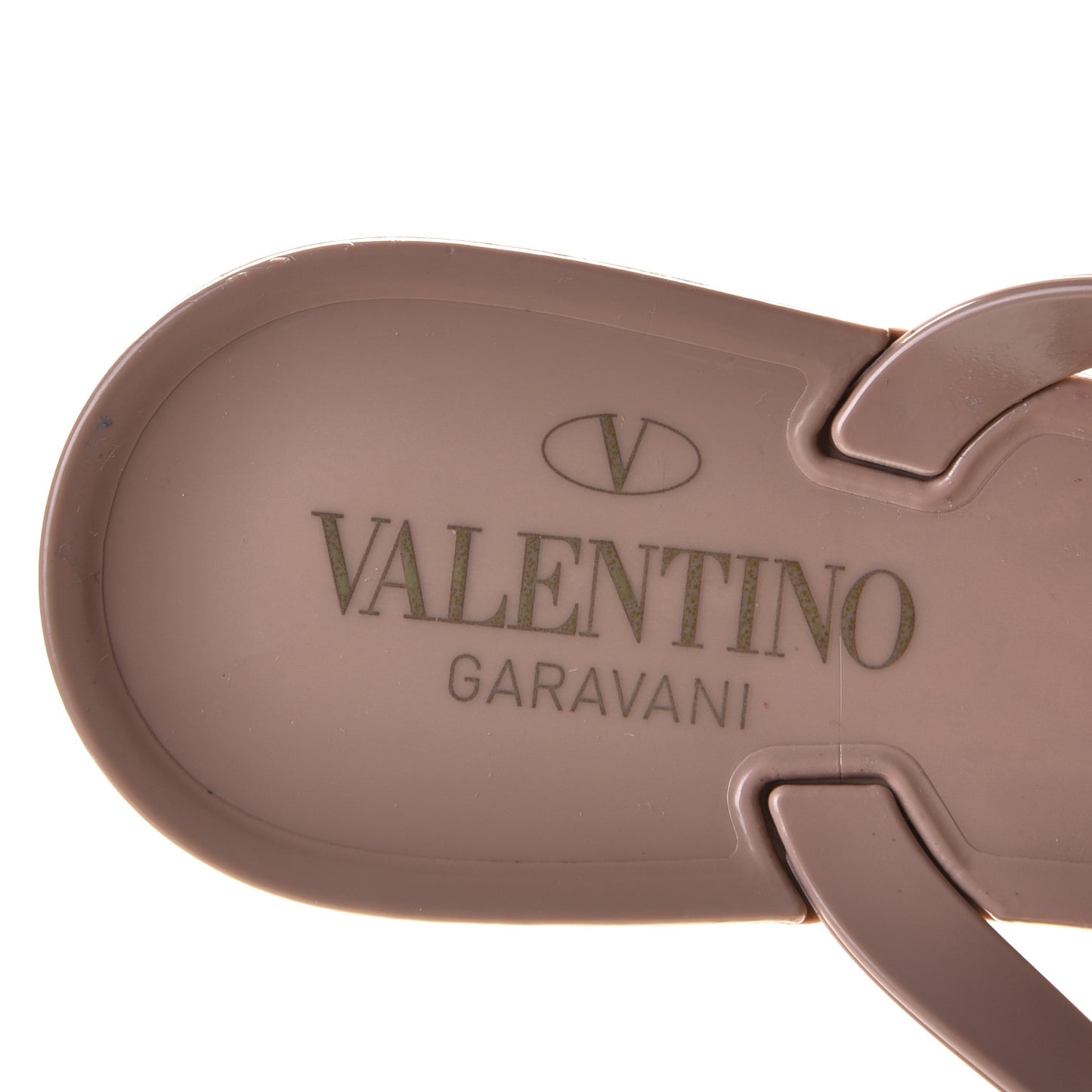 PVC Jelly Rockstud Bow Thong Sandals 37 Poudre