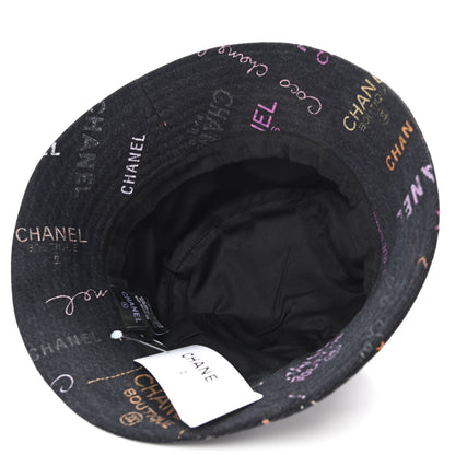 Chanel Denim Mood Cloche Bucket Hat S Black 7 of 8