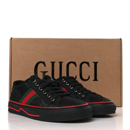 Gucci Econyl Nylon Web Monogram Off The Grid 1977 Tennis Sneakers 37.5 Black 8 of 8