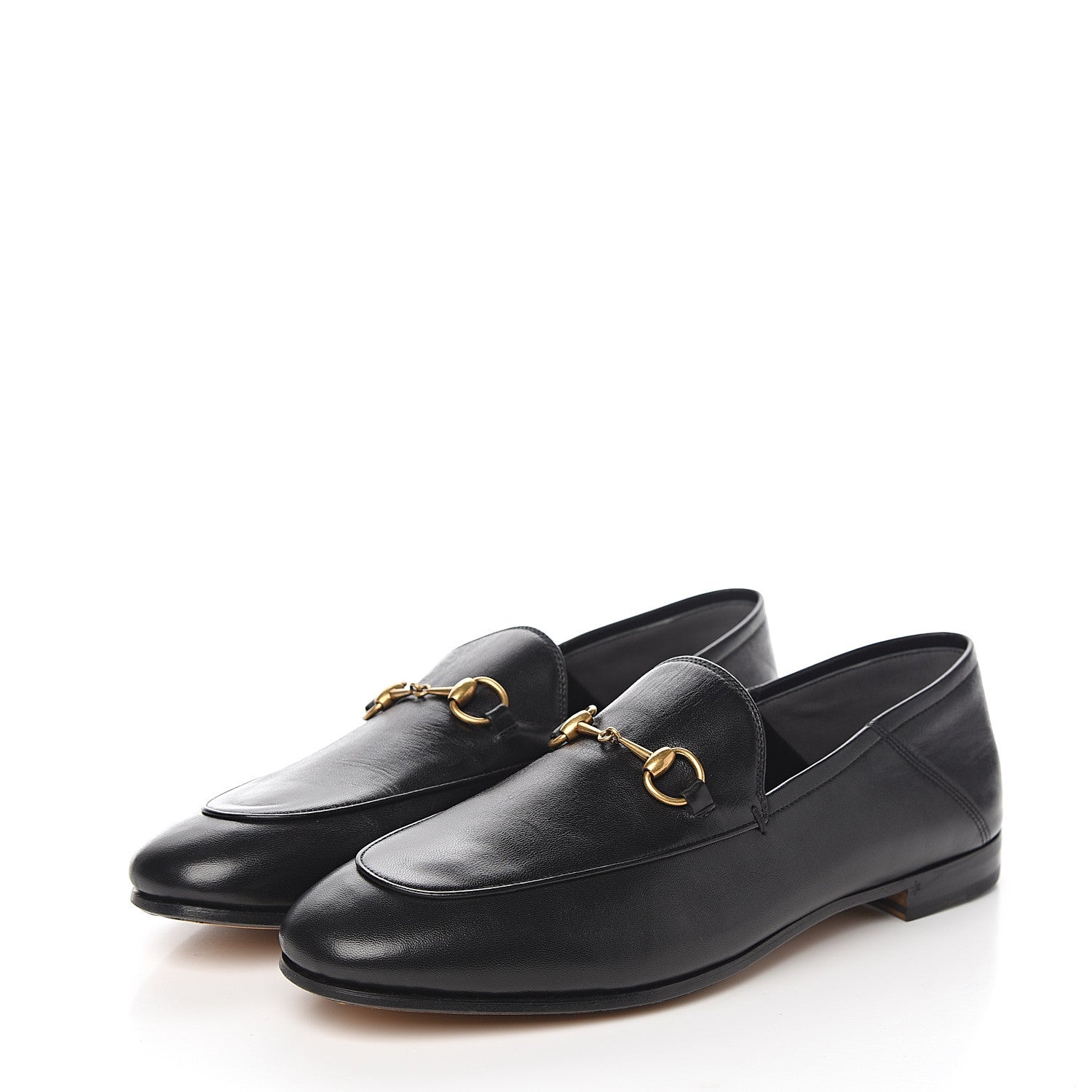 Gucci Lambskin Womens Brixton Horsebit Loafers 41.5 Black 3 of 9