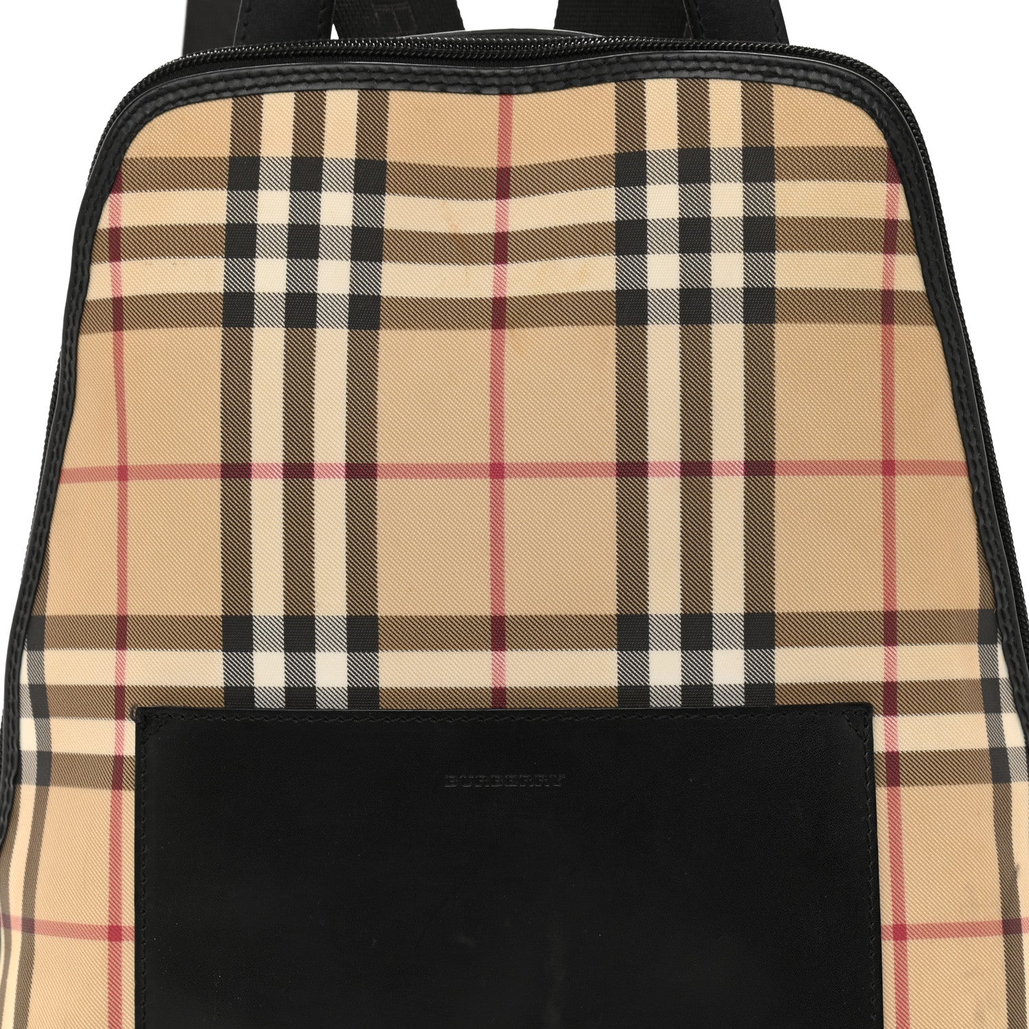 Burberry Canvas House Check Backpack Black 7 of 18