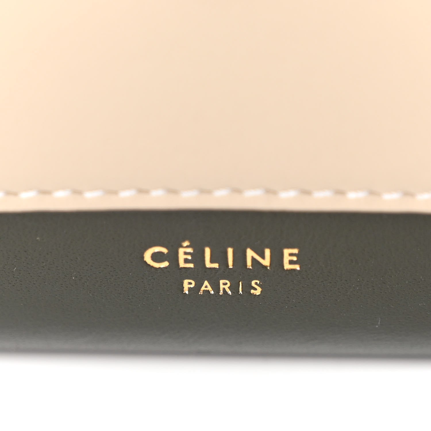 Celine Smooth Calfskin Tri-Color Clutch on a Chain Jade 6 of 10