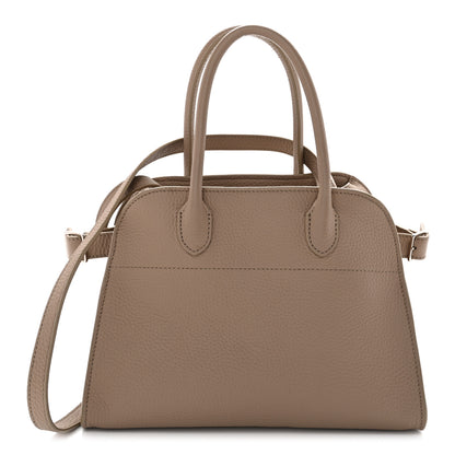 The Row Grained Calfskin Soft Margaux 10 Bag Dark Taupe 1 of 12