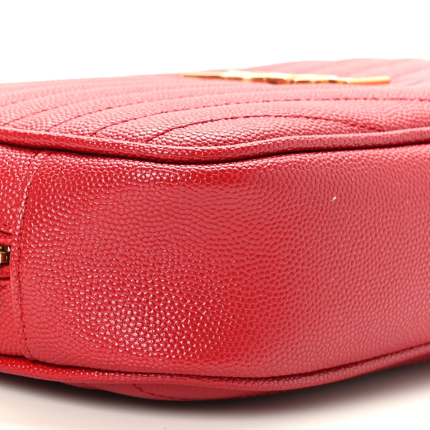 Saint Laurent Grain De Poudre Matelasse Monogram Mini Lou Camera Bag Eros Red 8 of 10