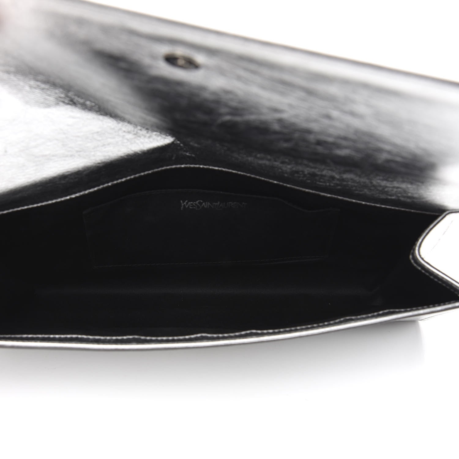 Saint Laurent Metallic Calfskin Monogram Large Belle De Jour Clutch Silver 5 of 11