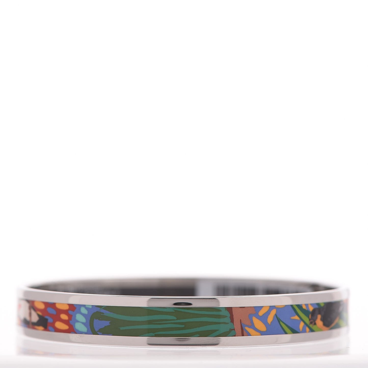 Enamel Printed Narrow Jungle Of Eden Bracelet 65 Pierres et Cactus