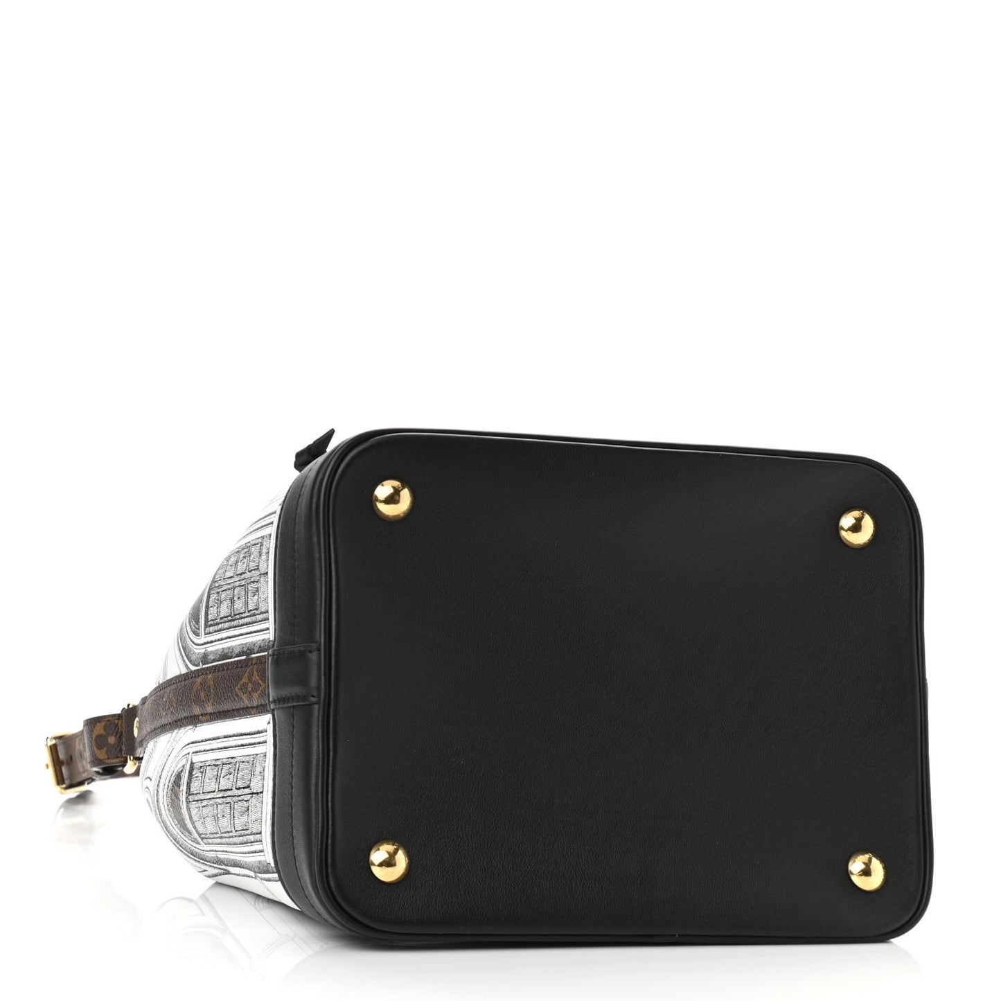 X FORNASETTI Calfskin Architettura Noe MM Black White