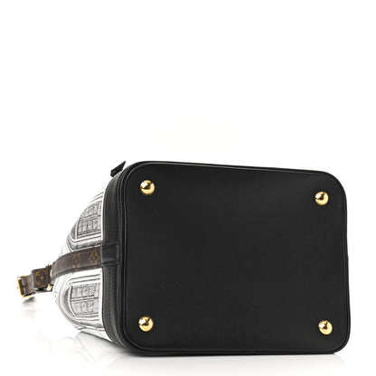 Louis Vuitton X FORNASETTI Calfskin Architettura Noe MM Black White 4 of 10