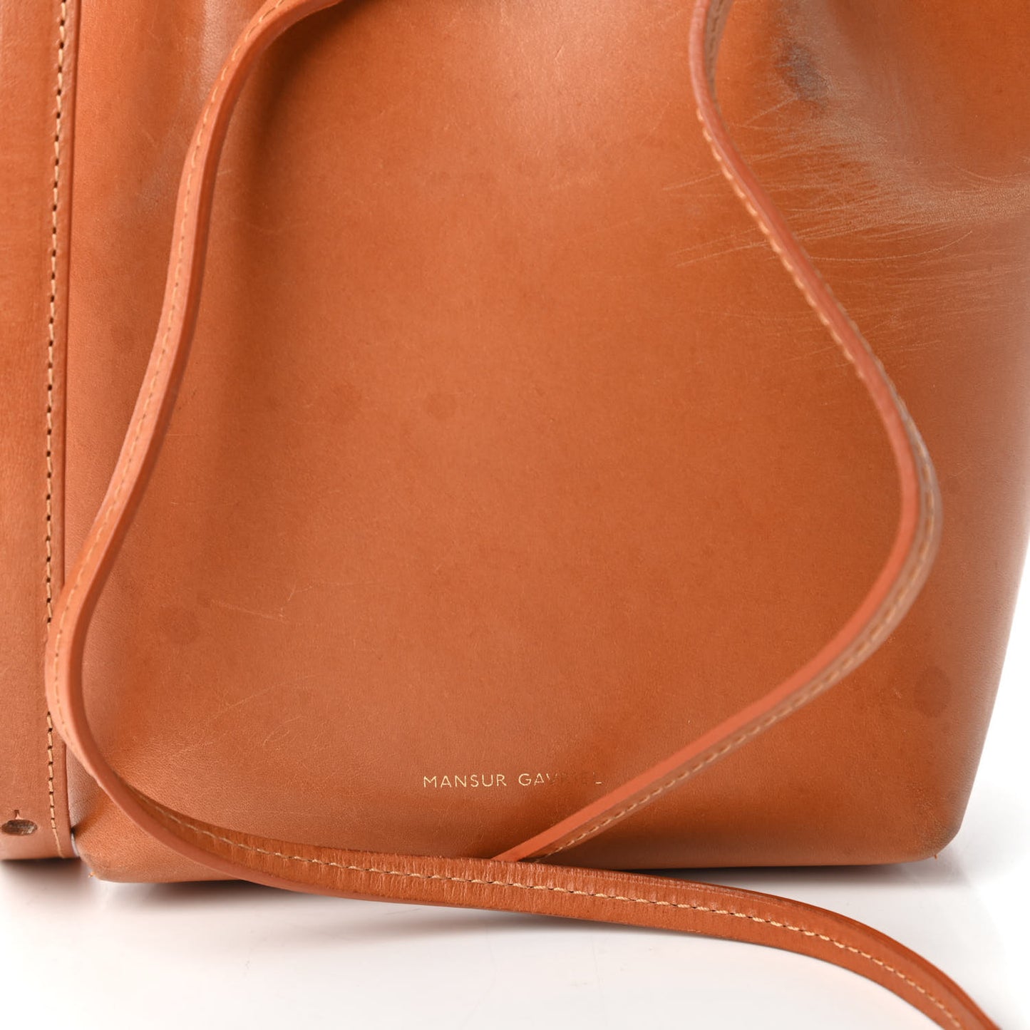 Calfskin Mini Mini Bucket Bag Cammello Rosa