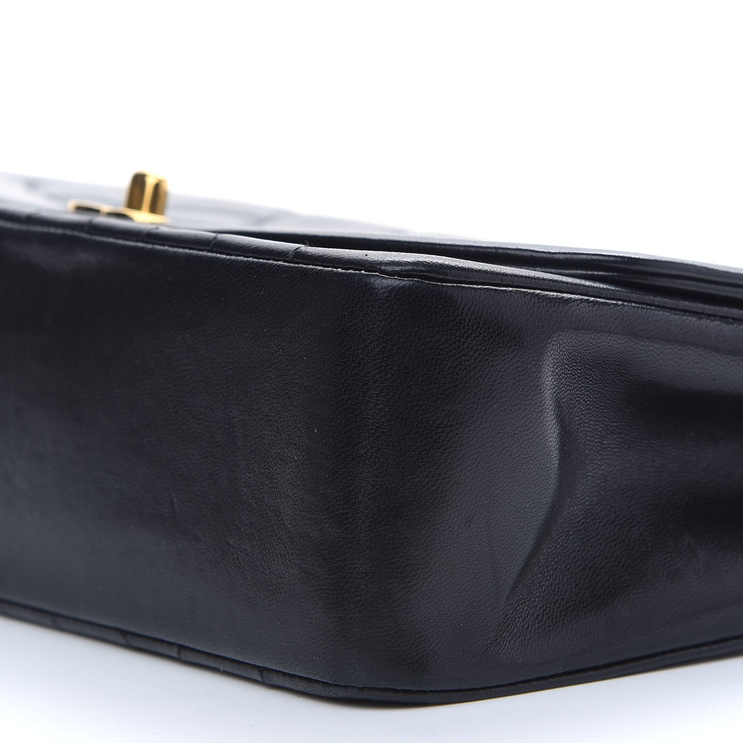Lambskin Quilted Medium Single Flap Black