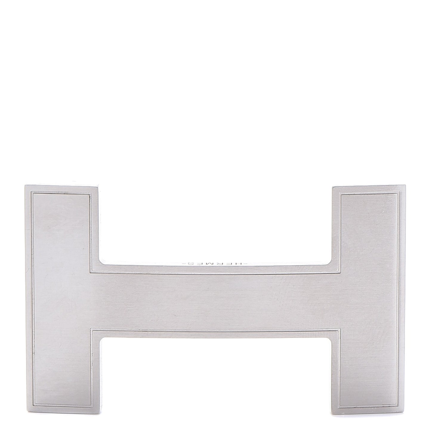 Brushed Palladium 32mm Quizz H Belt Buckle
