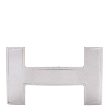 Hermes Brushed Palladium 32mm Quizz H Belt Buckle 1 of 7