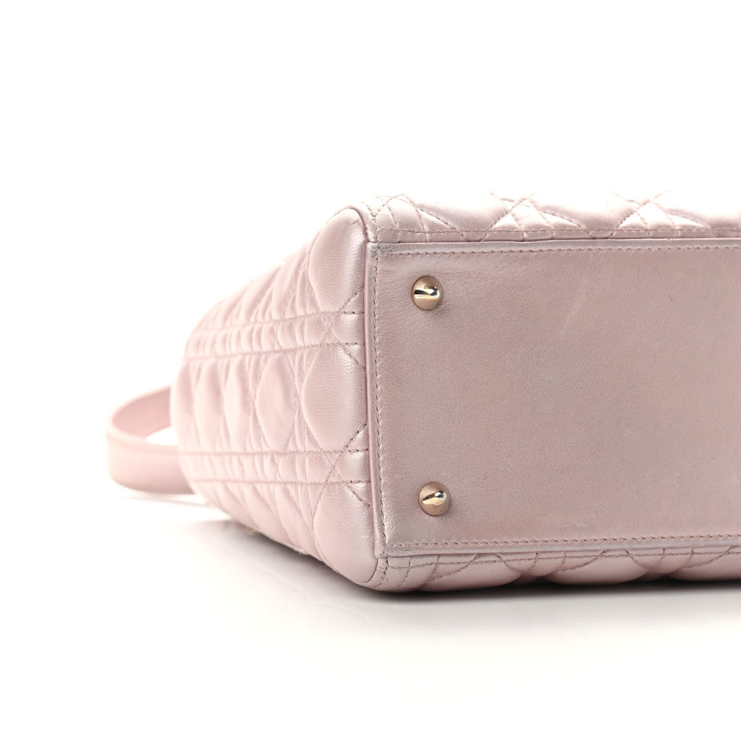 Pearly Lambskin Cannage Medium Lady Dior Lotus